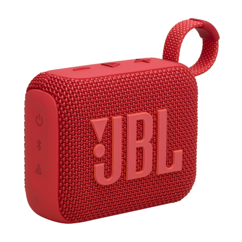 JBL Go 4 Portable Speaker with Pro Sound, Powerful Audio, Punchier Bass, Red