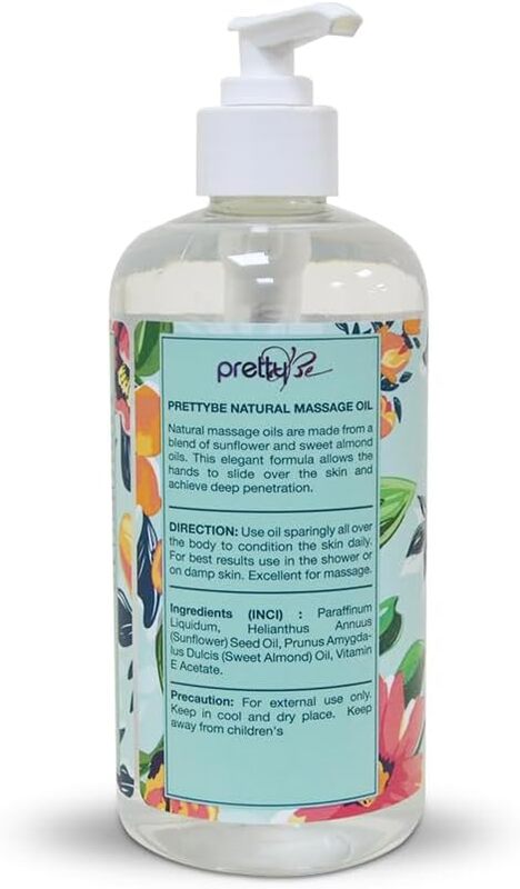 pretty Be Aromatherapy Relaxing Massage Oil Natural Essential Oil, Soothing and Purifying, Leaves Skin Feeling Soft & Nourished - 500ml