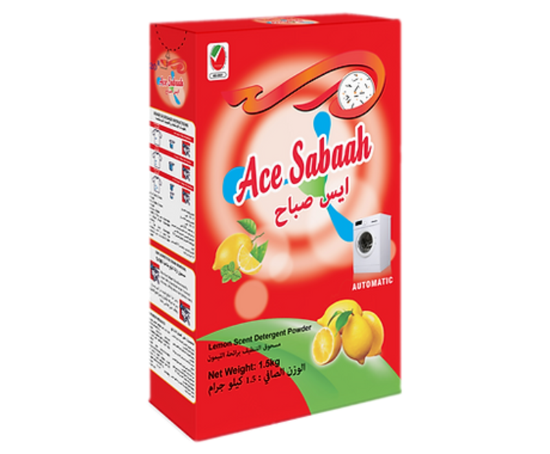 

Ace Sabaah Lemon Scent Detergent Powder 1.5kg