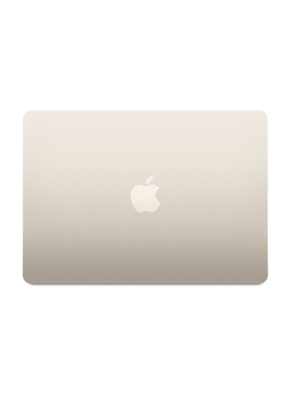 Apple MacBook Air (2023) Notebook, 15" Liquid Retina Display, Apple M2 Chip with 8-Core CPU, 256GB SSD, 8GB RAM, Apple 10-Core GPU, 16-Core Neural ENine, MacOS Ventura, EN KB, MQKU3, Starlight