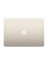 Apple MacBook Air (2023) Notebook, 15" Liquid Retina Display, Apple M2 Chip with 8-Core CPU, 256GB SSD, 8GB RAM, Apple 10-Core GPU, 16-Core Neural ENine, MacOS Ventura, EN KB, MQKU3, Starlight