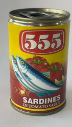 555 Sardines In Tomato Sauce With Chili 155 Gr