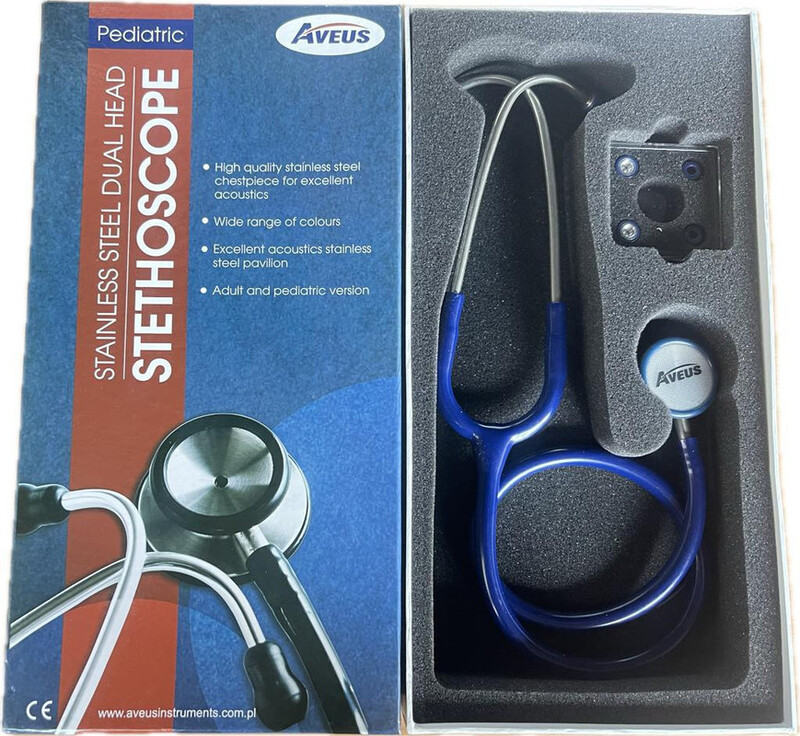 سماعة الطبيب AVEUS المصنوعة من الفولاذ المقاوم للصدأ ذات الرأس المزدوج - لطب الأطفال