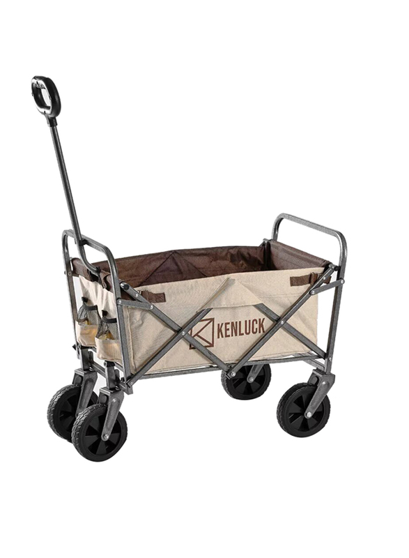 Kenluck Mini Wagon Foldable Cart with Carry Bag, Camel