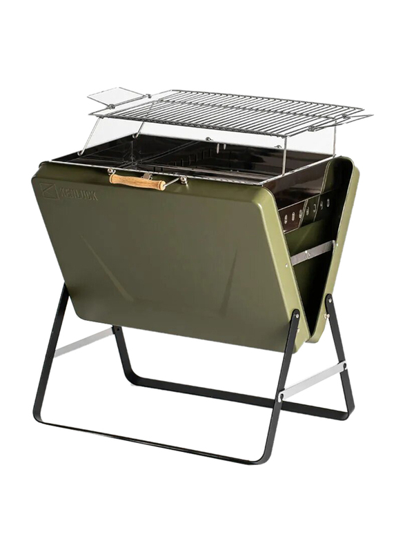 Kenluck Festival Portable Barbeque Grill, Olive Matte Green