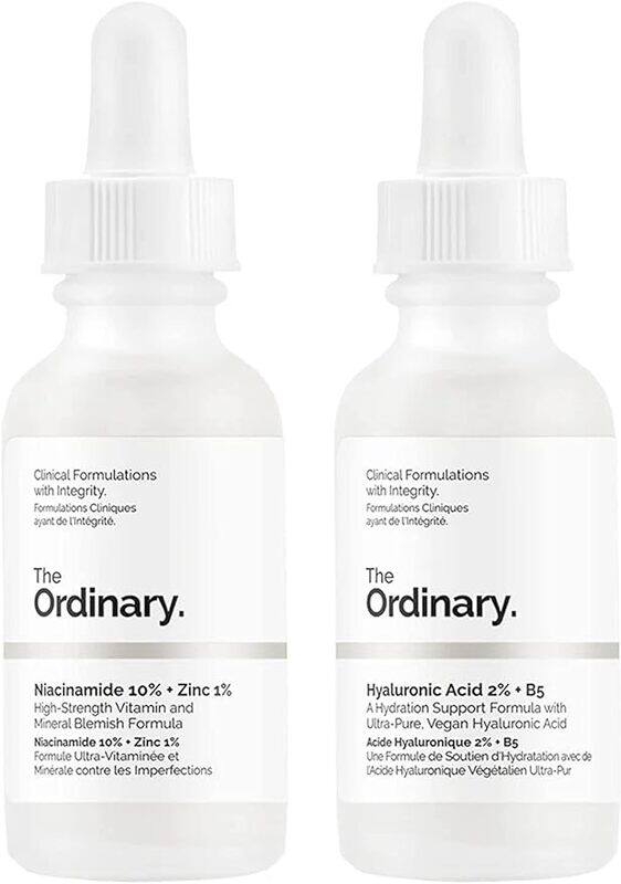 

The Ordinary Hyaluronic Acid with 2% + B5 (30ml) and The Ordinary Niacinamide 10% + Zinc 1% (30ml) Bundle Face Care Set