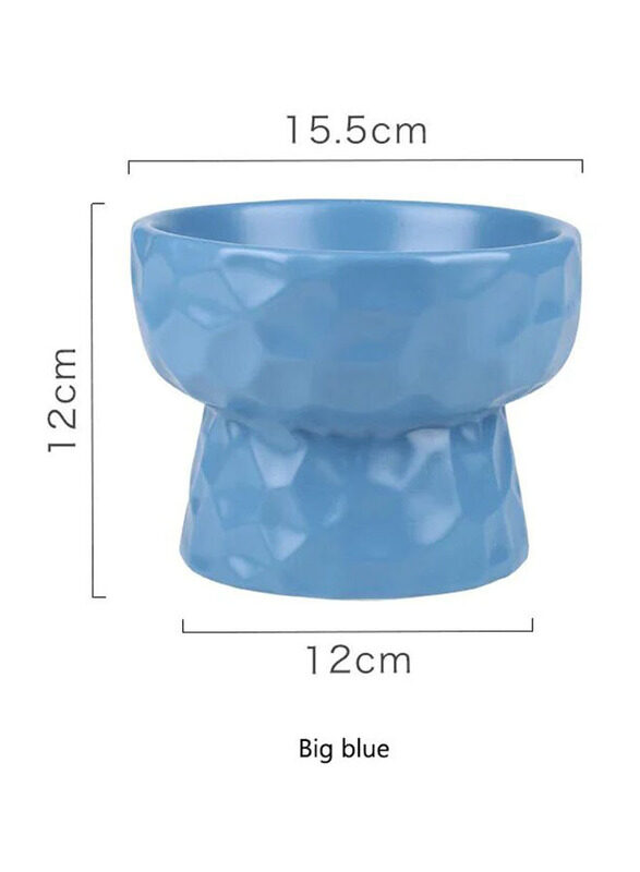 

E.V.A. Home Decor Cremini Cat Feeding Bowl, Big, Blue