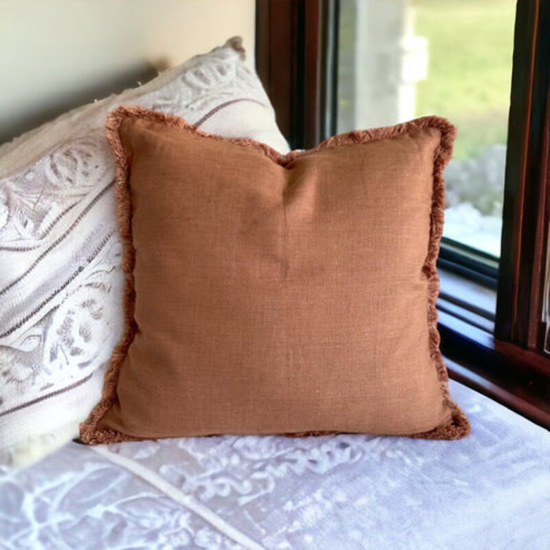 

E.V.A. Home Decor Russet Cushion Cover, Brown
