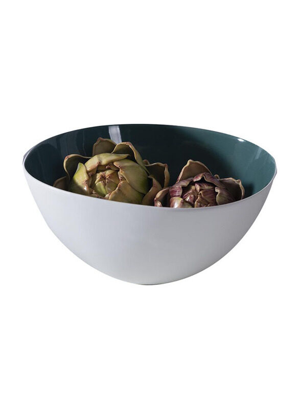 

E.V.A. Home Decor Jimbaran Bay Ceramic Salad Bowl, White