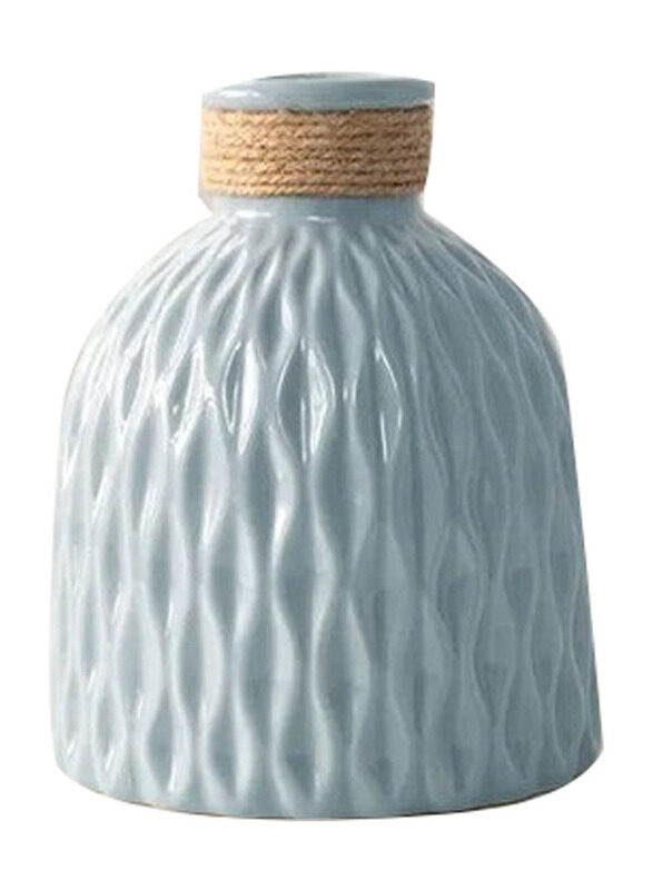 

E.V.A. Home Decor Filigree Minimalist Porcelain Vase, Blue