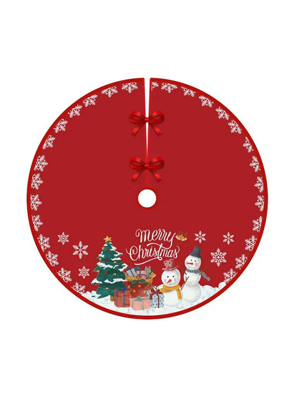 

E.V.A. Home Decor Snowmen in Red Christmas Tree Skirt, Red