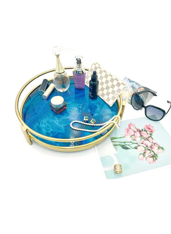 

E.V.A. Home Decor Campanula Round Tray, Gold