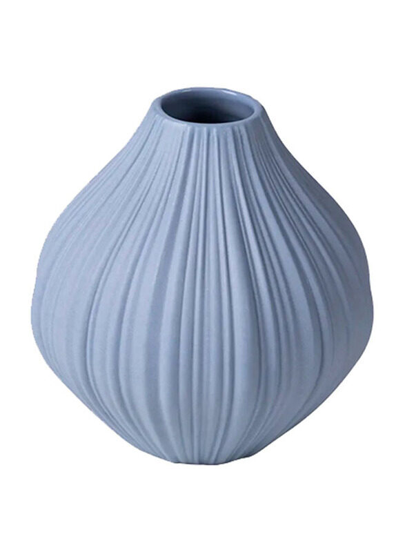 

E.V.A. Home Decor Spindle Porcelain Mini Vases, Spindle Blue