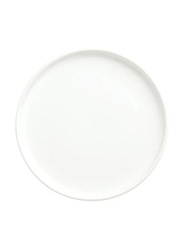 

E.V.A. Home Decor 8-inch Illusion Geometric Dinnerware Collection Porcelain Round Plate, White