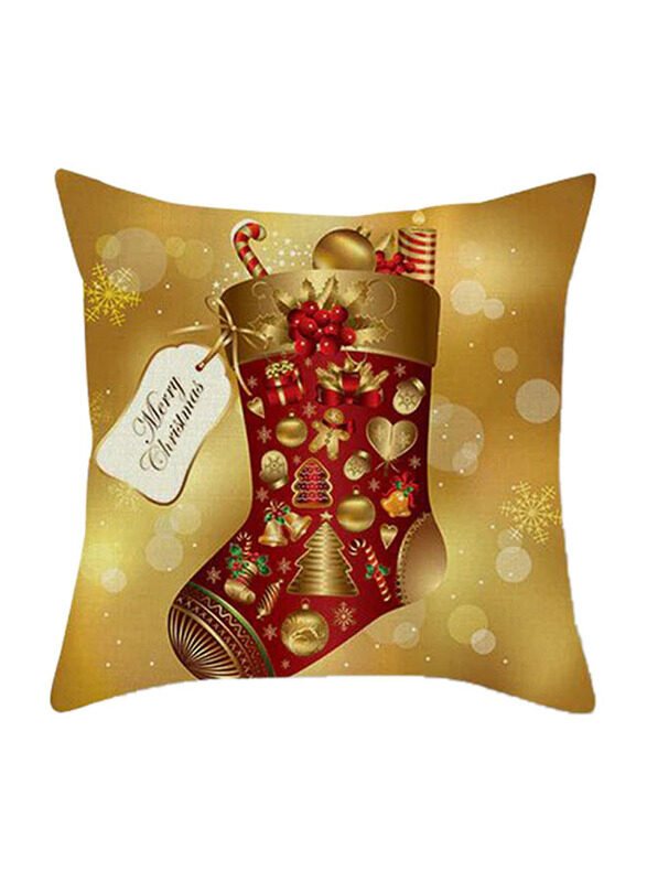 

E.V.A. Home Decor Stocking in Gold Christmas Cushion Covers, Multicolour