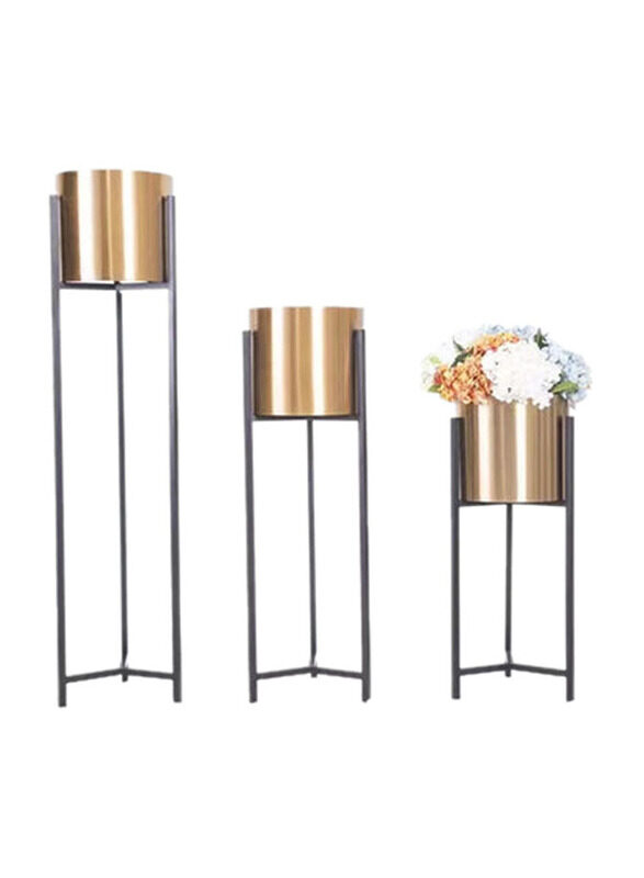 

E.V.A. Home Decor Golden Harmony Planters, 116cm, Gold