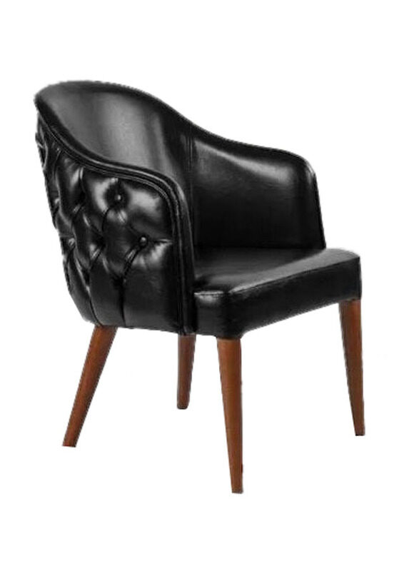 

E.V.A. Home Decor Nero Dining Chair, Black/Brown