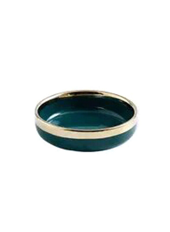 

E.V.A. Home Decor 3.5-inch Delta Gold Rimmed Dinnerware Collection Porcelain Dish Plate, EVACERDE0570, Green