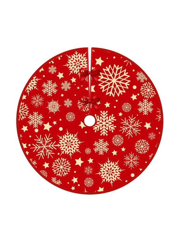 

E.V.A. Home Decor Snowflakes in Red Christmas Tree Skirt, Red