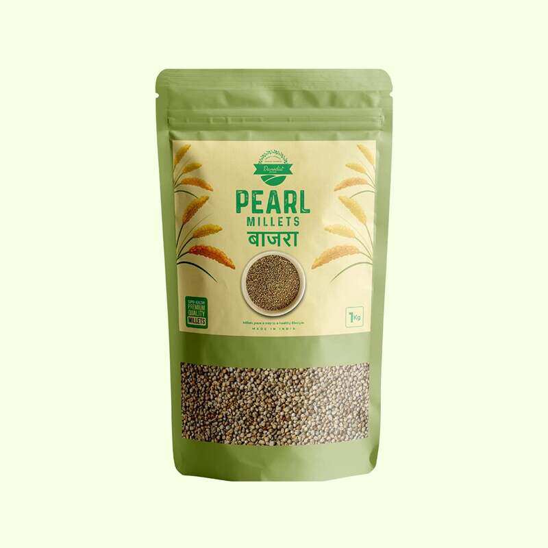 

Danodia Foods Organic Pearl Millet (Bajra), Whole Grain Millet 1kg
