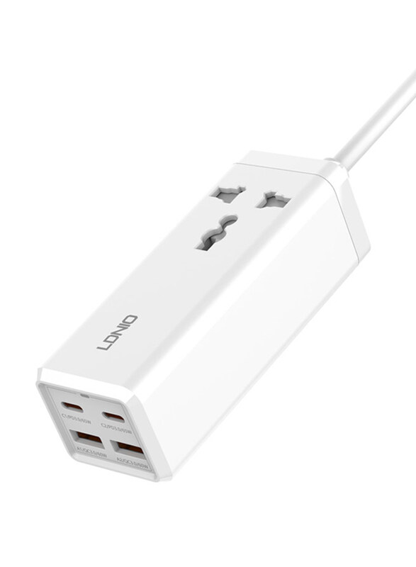 

Ldnio 65W Power Extension Desktop Power Strip, White