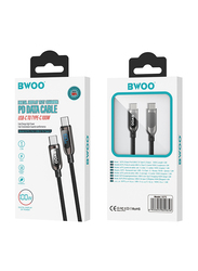 Bwoo X275 100W Super Fast Charging USB Type-C Data Cable, USB Type-C to USB Type-C, Black
