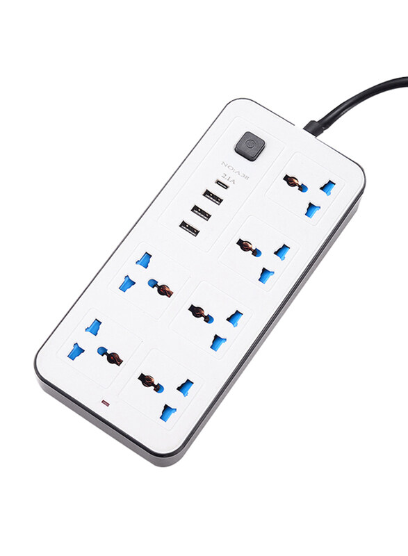 

Gkk Power Strip Surge Protector with USB- Extension Cord, White
