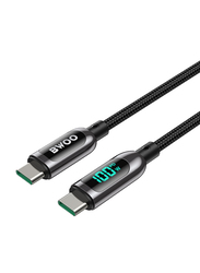 Bwoo X275 100W Super Fast Charging USB Type-C Data Cable, USB Type-C to USB Type-C, Black