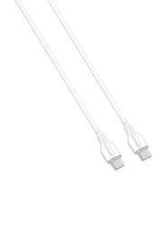 Ldnio 65W Fast Charging USB Type-C Cable, USB Type-C to USB Type-C, White