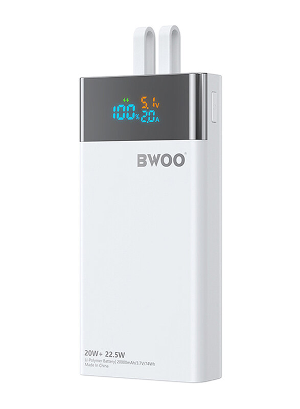 

Bwoo 20000mAh Super Ultra Fast Power Bank, White