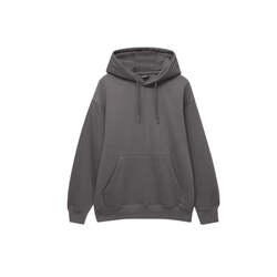 Pull&Bear Basic Hoodie for Men, XXL 44, Gray