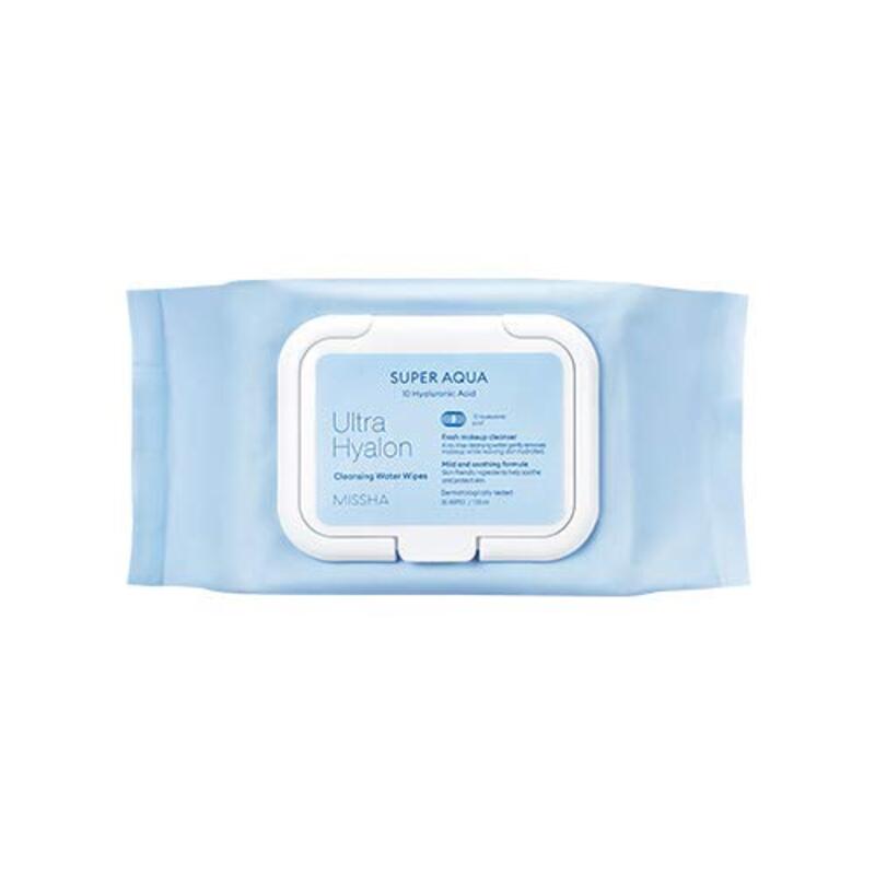 Missha Super Aqua Ultra Hyalron Cleansing Water Wipes, 139ml