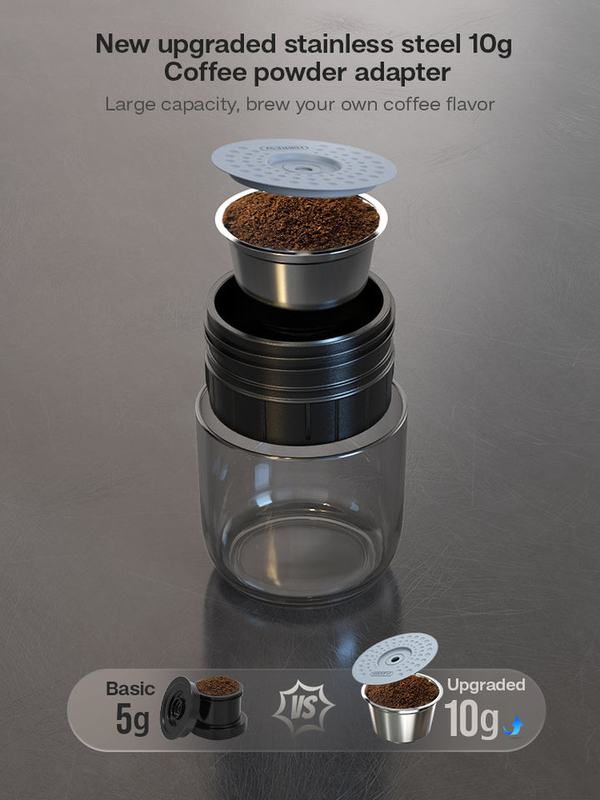 Hibrew H4A Portable Coffee Machine for Car & Home, DC 12V, Black