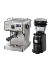 Hibrew 1.8L H10A Professional Semi-Automatic Coffee Machine with G3 Grinder, Silver/Black