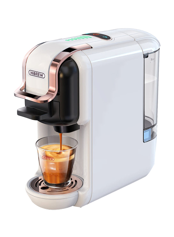 Hibrew H2B Coffee Machine with Milk Frother M1A & Free Tray Capsules Holder, White