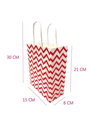 HM2A Striped Paper Gift Bags, 24 Pieces, Multicolour
