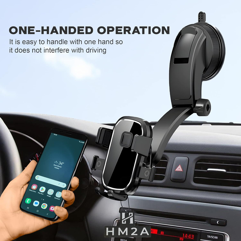 HM2A Curved Mobile Phone Holder, Black