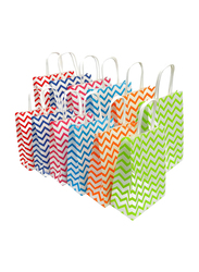 HM2A Striped Paper Gift Bags, 24 Pieces, Multicolour