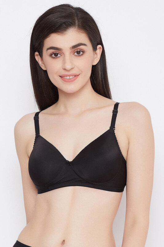 

Clovia Padded Non-Wired Multiway T-Shirt Bra in Black