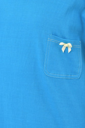 Clovia Chic Basic Top & Shorts Set in Light Blue - 100% Cotton