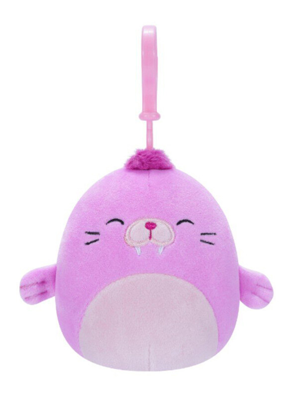 

Squishmallows 3.5-inch Clip-on Pepper Walrus Little Plush Toy, Pink