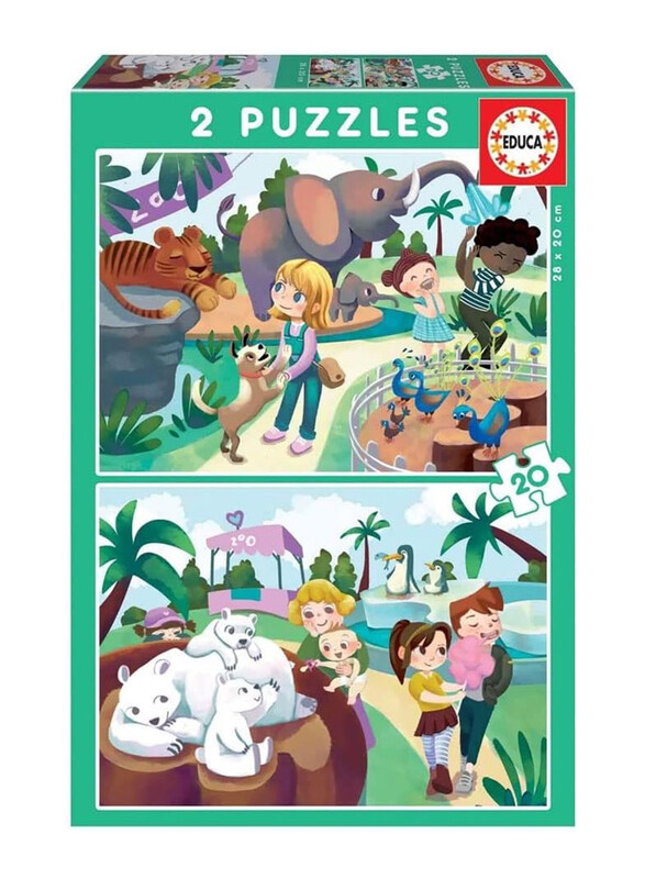 

Educa In The Zoo Puzzle, 2 x 20 Pieces, Multicolour