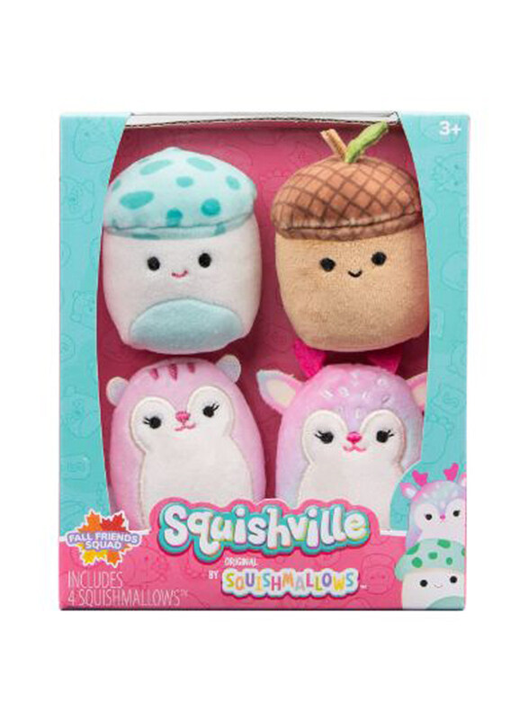 

Squishmallows 4-Piece 2-inch Plush Sydney Mac Allina Jivin, Multicolour