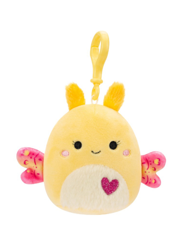 Squishmallows 3.5" Clip-On Miry Yellow Moth with Heart Little Plush Toy