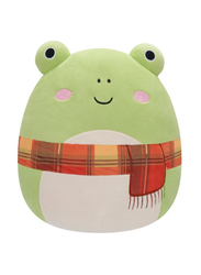 Squishmallows 12-inch Medium Plush Wendy Frog with Plaid Scarf, Green