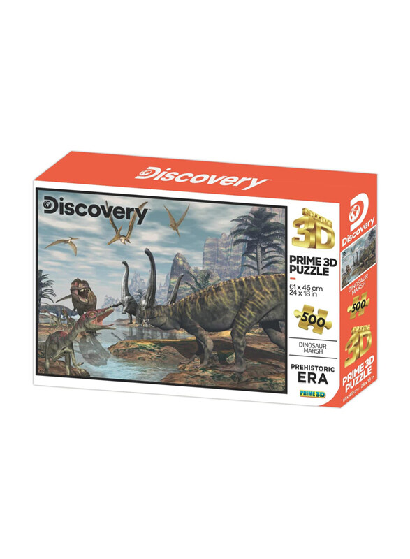 

Prime 3D 500-Piece Dinosaur Marsh Puzzle, Ages 7+, Multicolour