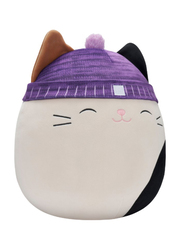 Squishmallows 16-inch Large Plush Cam Calico Cat with Beanie, Multicolour