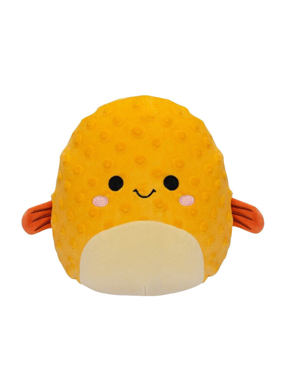 Squishmallows 7.5-inch Safa Pufferfish Toy, Orange