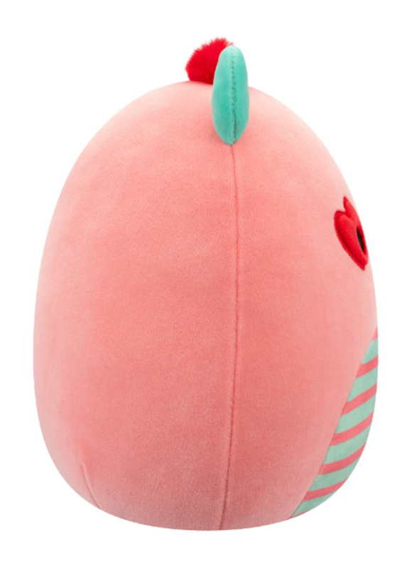 Squishmallows 3.5" Clip-On Willett Peach Monster with Striped Belly and Heart Eye Little Plush Toy