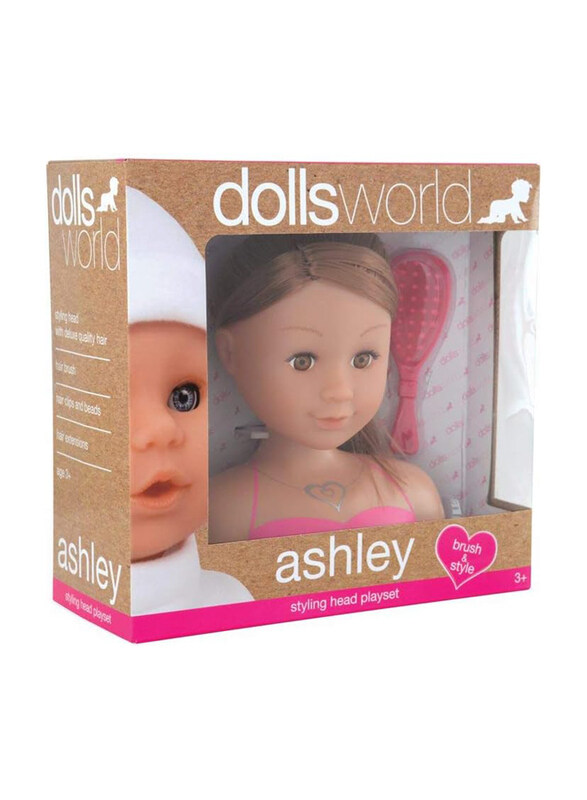 

Dolls World Ashley Styling Head Play Set, Ages 3+
